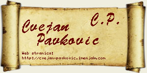 Cvejan Pavković vizit kartica